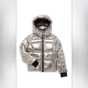 S13 Jackets Coats New S3 Girls Metallic Straight Puffer